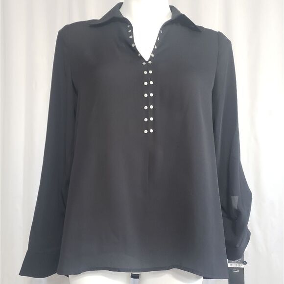 Rebecca Malone black sheer top - Picture 1 of 5